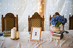 Papiernictvo - Svadobné číslovanie stolov pre knihomoľov - 9559298_