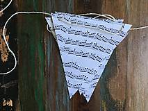Papiernictvo - Girlanda vlajky noty - 9559616_