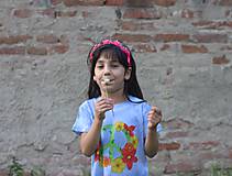 Topy, tričká, tielka - Detské kvetinkové maľované tričko z bavlny veľkosť 110 -Peace - 9559166_