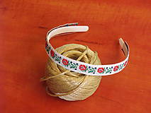 Ozdoby do vlasov - Folklórna čelenka biela 1,8cm - 9558407_