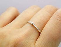 Prstene - 925/1000 Strieborný prsteň s diamantom Večne s tebou - 9563555_