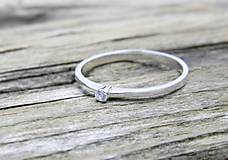 Prstene - 925/1000 Strieborný prsteň s diamantom Večne s tebou - 9563556_