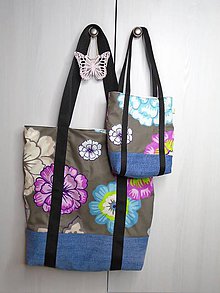Nákupné tašky - Eko nákupná taška: Mama a dcéra - 9560636_