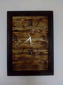 Hodiny - Drevené hodiny ( 37cm x 50cm x 3cm ) - 9565743_