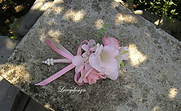 Svadobné pierka - svadobné pierko pink..pre ženícha - 9566865_