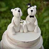 Dekorácie - Ľadové medvede  - figúrky na svadobnú tortu - 9568148_