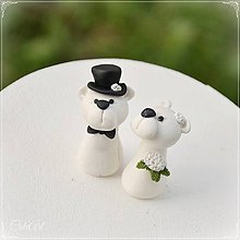 Darčeky pre svadobčanov - Ľadové medvede - menovky/darčeky pre svadobných hostí - 9568093_