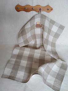 Úžitkový textil - Utierka ľanová-Cloth kitchen-s výšivkou - 9569451_