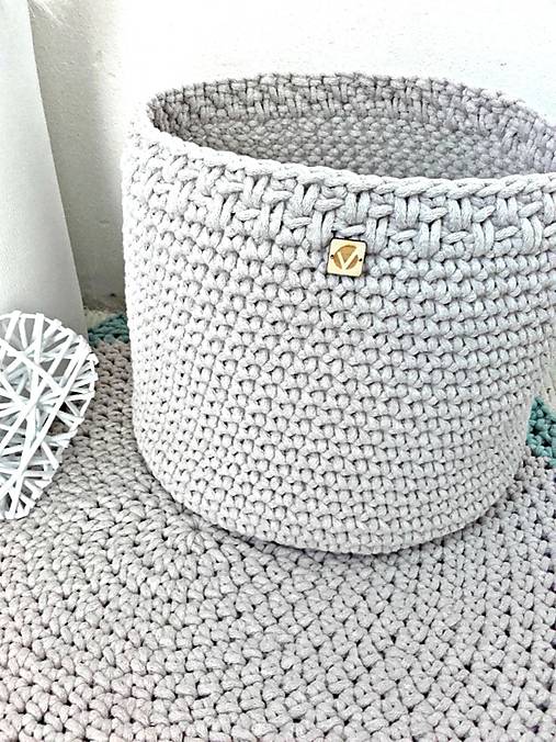 Úložné priestory & Organizácia - Háčkovaný kôš LINEN - 9572549_