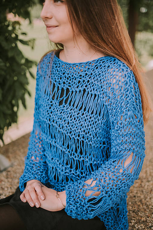 bavlnený top Blue Whisper