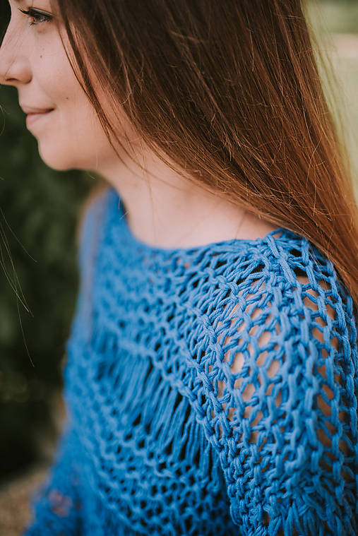 bavlnený top Blue Whisper