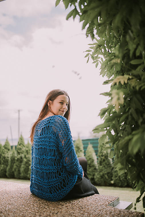 bavlnený top Blue Whisper