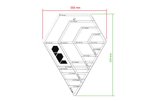 Pravítko Hexagon Multi