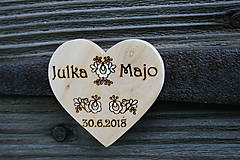 Darčeky pre svadobčanov - magnetka drevená-svadobná16 - 9577891_
