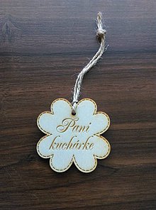 Darčeky pre svadobčanov - Štvorlístok s nápisom (Pani kuchárke) - 9577044_