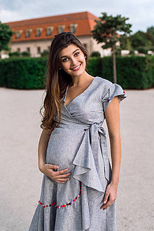Tehotenské oblečenie - Tehotenské šaty Grace - 9577382_