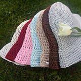 Čiapky, čelenky, klobúky - Letný klobúk-100% bavlna-brown (svetlo Modrá) - 9578973_