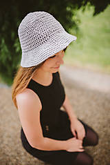 Čiapky, čelenky, klobúky - Letný klobúk-100% bavlna-brown (svetlo Modrá) - 9579009_