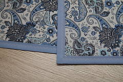 Úžitkový textil - PRESTIERANIE- modré ornamenty-na ľudovo II. - 9580455_