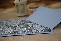 Úžitkový textil - PRESTIERANIE- modré ornamenty-na ľudovo II. - 9580459_