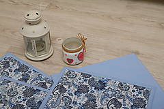 Úžitkový textil - PRESTIERANIE- modré ornamenty-na ľudovo II. - 9580460_