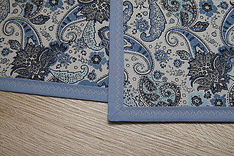 Úžitkový textil - PRESTIERANIE- modré ornamenty-na ľudovo II. - 9580455_