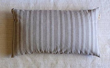 Úžitkový textil - FILKI šupkový vankúš 35 cm (režný s pruhmi) - 9578563_