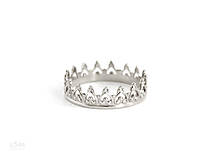 Prstene - 585/1000 zlatý prsteň korunka pre princeznú - 9581890_