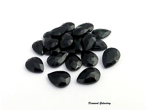 Ozdobné kamienky 13 x 18 mm- Čierna