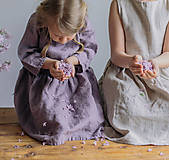 Detské oblečenie - Detské ľanové šaty - rôzne farby - 9585645_