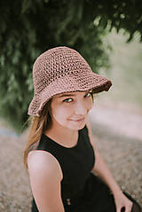 Čiapky, čelenky, klobúky - Letný klobúk-100% bavlna-brown (iná na želanie) - 9588758_
