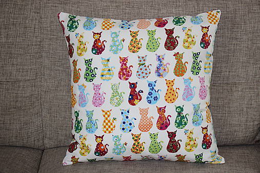 Úžitkový textil - Polštář- Kočičí - 9589796_