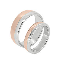 Prstene - Ružovo - biele obrúčky - 9588500_