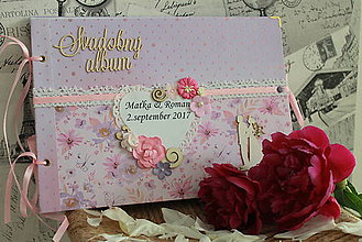 Papiernictvo - fialové kvetinky_ svadobný album - 9594649_