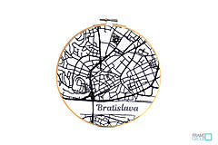 Dekorácie - VYŠIMA - súprava na vyšívanie Bratislava - 9593009_