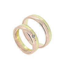 Prstene - Obrúčky z ružovo - žltého zlata - 9595384_