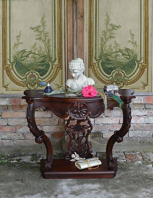 Nábytok - Konzola "l'amore in giardino" - 9597843_