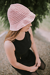  - Letný klobúk-100% bavlna-pink - 9598202_