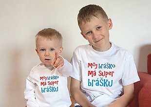 Detské oblečenie - tričká pre super súrodencov - 9597360_