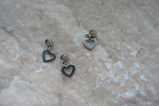 Komponenty - Srdiečko -stainless steel- prívesok - 3 - 9598612_
