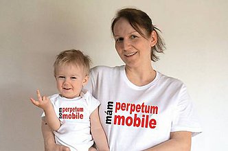 Detské oblečenie - tričko a body perpetum mobile - 9600990_