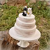 Dekorácie - Svadobné mačičky - figúrky na svadobnú tortu - 9602378_