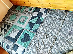Úžitkový textil - Patchwork prehoz na posteľ - 9601474_