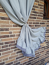 Úžitkový textil - Ľanový záves Romantic Grey - 9602242_