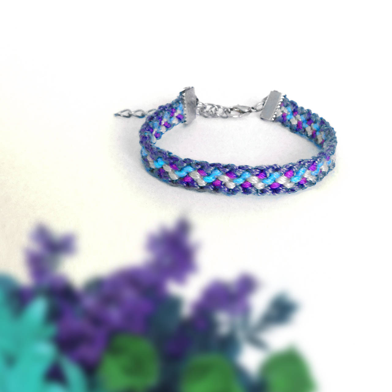 Schizofrenické sny - pletený náramok (Obloha)