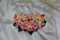 Náhrdelníky - Kvetinový náhrdelník jemné pivónie ružové - 9603826_
