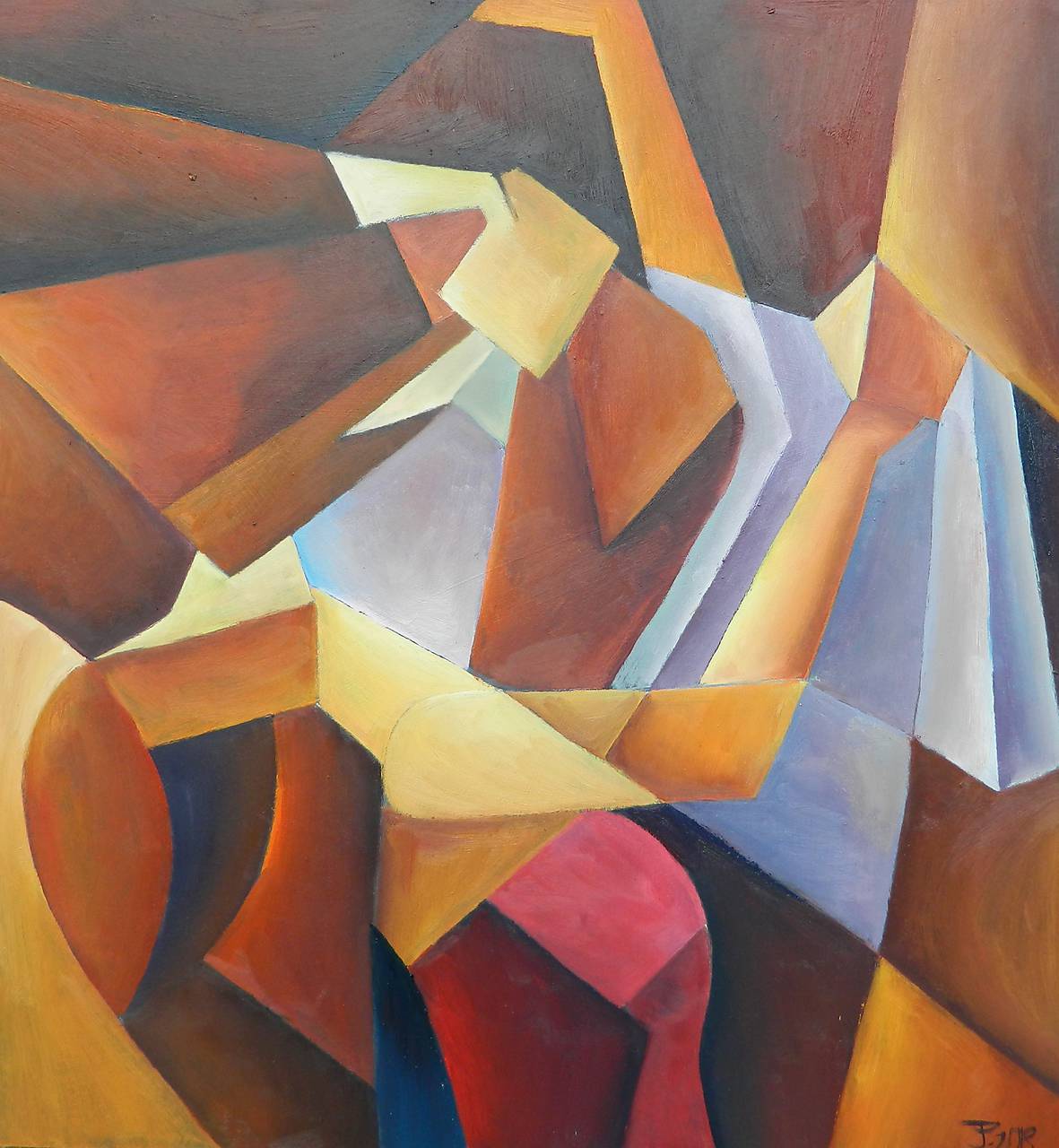 ŽENA S KOCOUREM, kubismus / jiripaintings - SAShE.sk