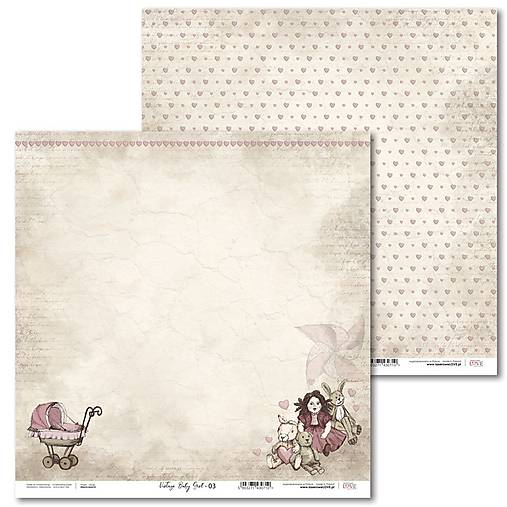 Papier - 2592 Obojstranný papier - Vintage Baby Girl 03 - 9603855_