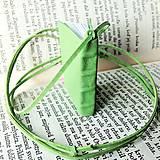 Náhrdelníky - Knihový náhrdelník / veľký / zelený - 9606266_