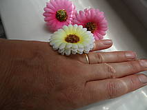 Prstene - jednoduchý kvetinový prstienok-VYPREDAJ - 9607766_